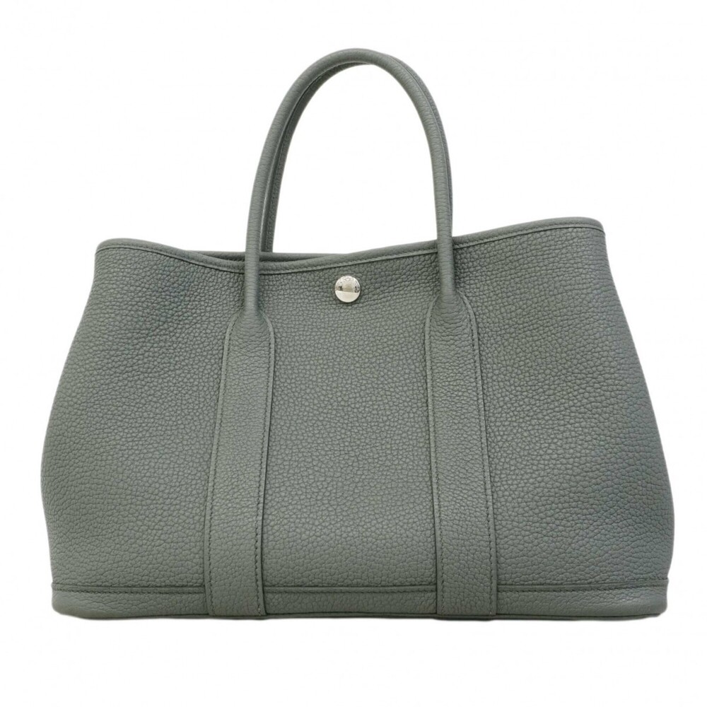 Hermes Garden TPM Tote Bag, Negonda Leather, Vert Amande (W stamp), Ladies'. - Picture 8 of 8